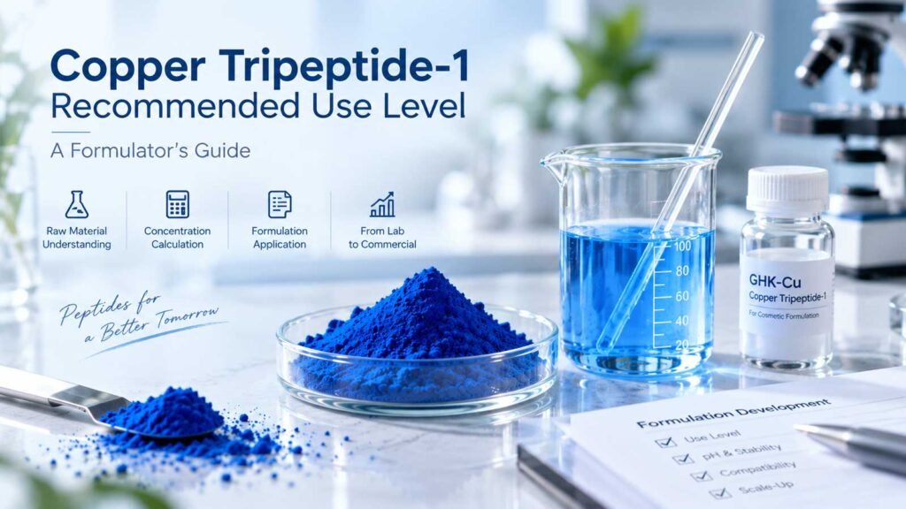 Copper Tripeptide-1 recommended use level for cosmetic formulation