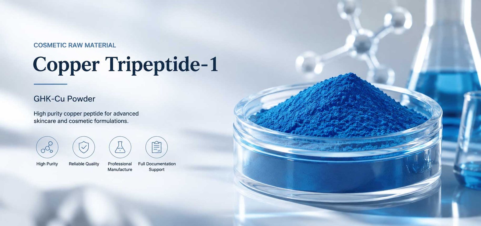 Copper Tripeptide-1 powder supplied by CHEN LANG BIO TECH