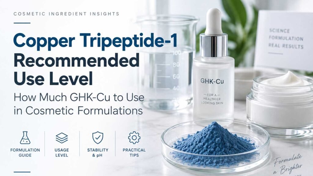 Copper Tripeptide-1 recommended use level for cosmetic formulations