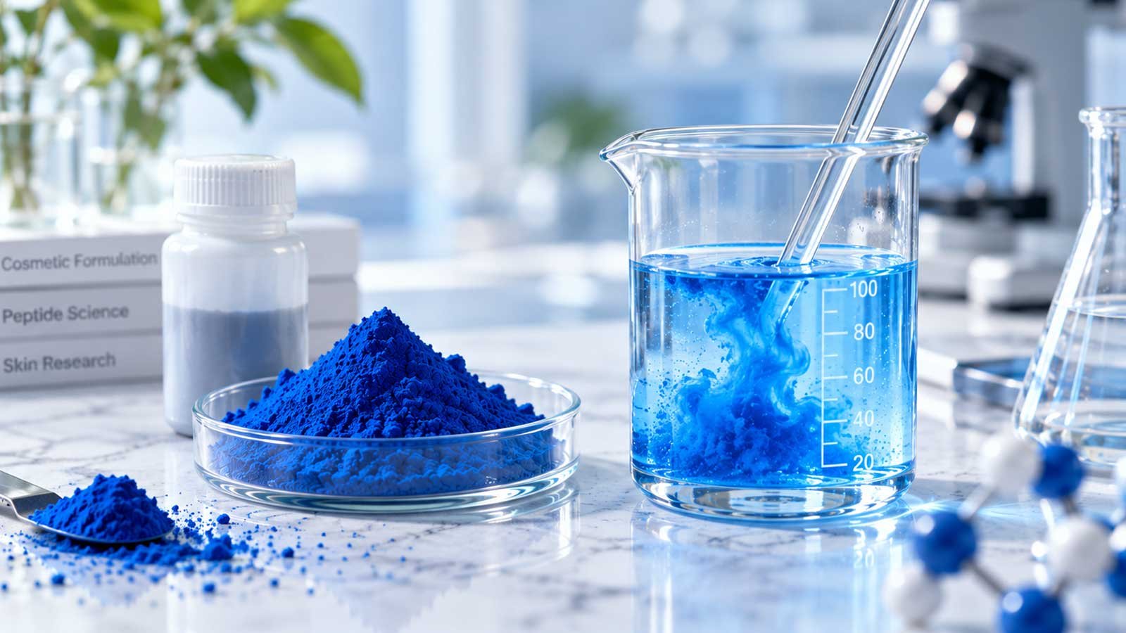 Copper Tripeptide-1 solubility and GHK-Cu powder dissolution